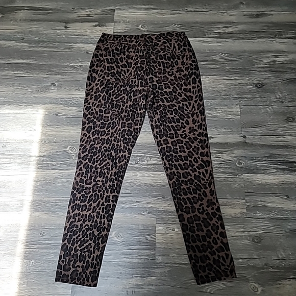 Nine West Cigarette High Rise Skinny Leopard Print Jeans Sz 6 ~ 28" W x 28" Insm - Picture 5 of 6